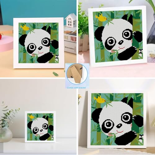 Lzyueyuan Panda Cross Stitch Kits for Beginners,Stamped Cross Stitch for Adults with Framed,Crafts for Girls 8-12 Embroidery Kit,11CT Cross-Stitch Arts and Crafts for Adults 8.7inX8.7in - color: Cross Stitch-1222-5