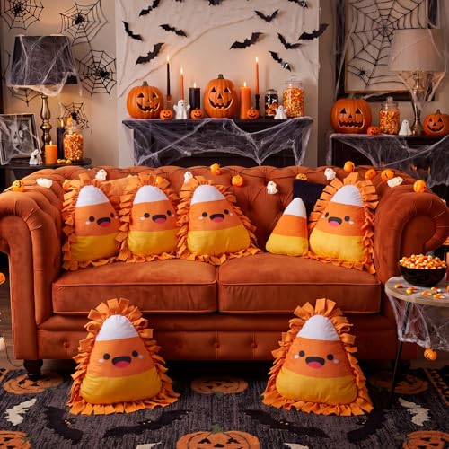 Weysat 6 Sets Halloween Candy Corn Tied Pillow DIY Craft Kit - style: Halloween Candy