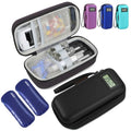 Medineed Temperature Display Insulin Travel Case, 2PCS Ice Packs, Black - color: Black