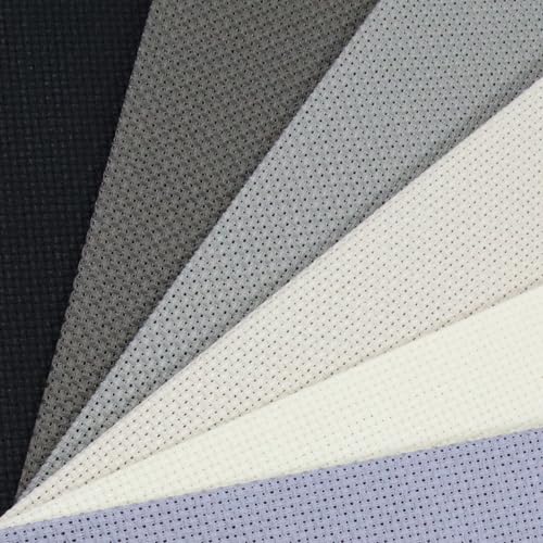 KCS 6 pc of 12" x 18" (30cmx45cm) 14 Count Cotton Aida Cloth Cross Stitch Fabric (14CT-I) - color: 14ct-i