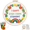 Louise Maelys LGBT Pride Embroidery Kit for Beginners Rainbow Craft - color: LGBT Flowers