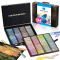 COLOUR BLOCK 144 Colors Soft Pastels Set, Wooden Box, Artist Chalk Pastels - size: 144 Count (Pack of 1)