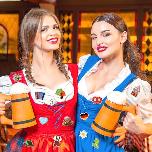 AUGSUN 36pcs Oktoberfest Iron on Patches Bavarian Embroidered Sew Applique - style: Oktoberfest