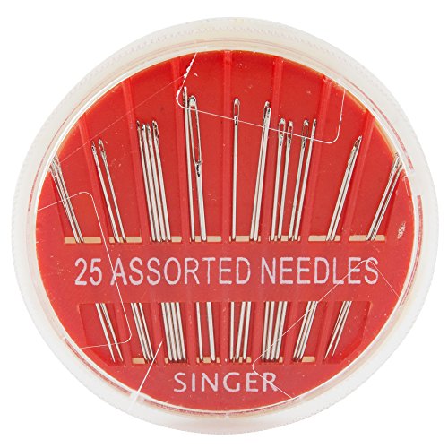 SINGER Assorted Hand Needles in Compact, 25-Count (3 Pack), 75 Sewing Needles Total - size: 3-pack