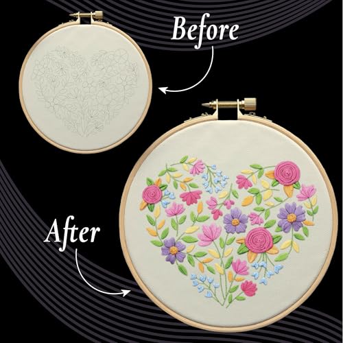 Unwynd Embroidery Kit Floral for Adults and Beginners, Cross Stitch Crafts - style: Pack of 3 - Floral Edition