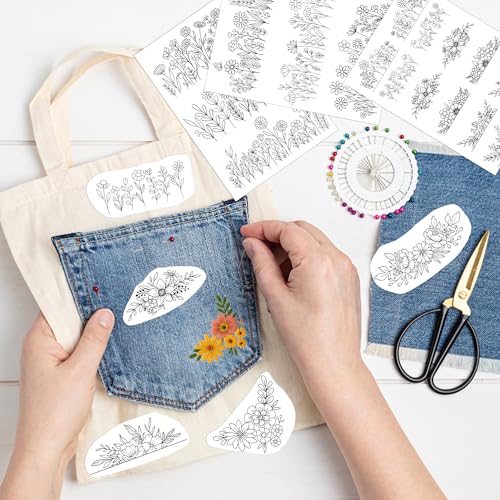 Water Soluble Embroidery Patterns, Stick and Stitch Paper for Sewing