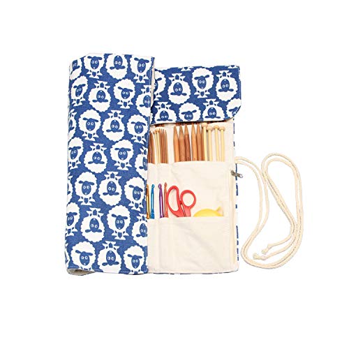 Teamoy Knitting Needle Crochet Hook Case Organizer Holder(up to 14"), Sheep - color: Sheep, size: 14 inches