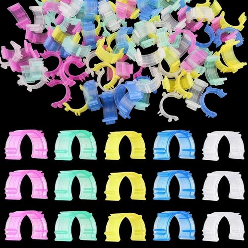100 Pcs Sewing Bobbin Clips, Colorful Plastic Bobbin Holder Clamps Thread Clips Spool Organizers, Prevent Unwinding Thread Tails for DIY Craft Embroidery Sewing Machine Accessories