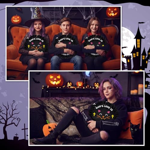 Weysat 6 Sets Halloween Religious Tied Pillow Craft Kit No Sew Craft - style: Halloween Religious