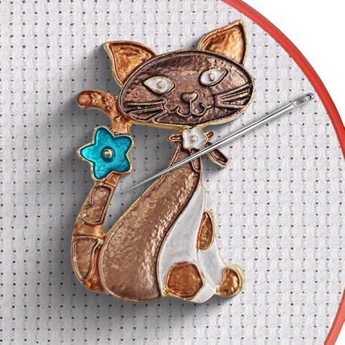 Magnetic Needle Minder Magnet Embroidery Accessories and Supplies Embroidery Needle Holder Cross Stitch Holder Needlework Supplies (Cardinal) (cat) - size: cat