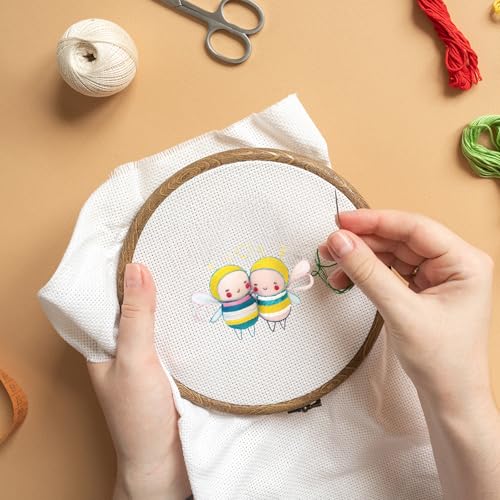 Rngmsi 4 Sheets Cute Animal Water Soluble Embroidery Patterns for Sewing - color: Cute Animal