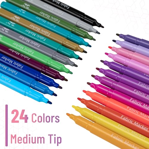 Mr. Pen- Fabric Markers, 24 Pack, Colorful