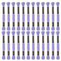 HARFINGTON 24 Skeins Embroidery Floss 8m Each Egyptian Long Fiber Cotton Cross Stitch Thread 26S/2x6 for Embroidery Projects Bracelet, Lavender - color: Lavender