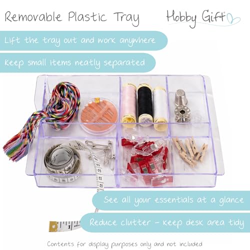 Hobby Gift Medium Sewing Box Organiser - color: Toadstool