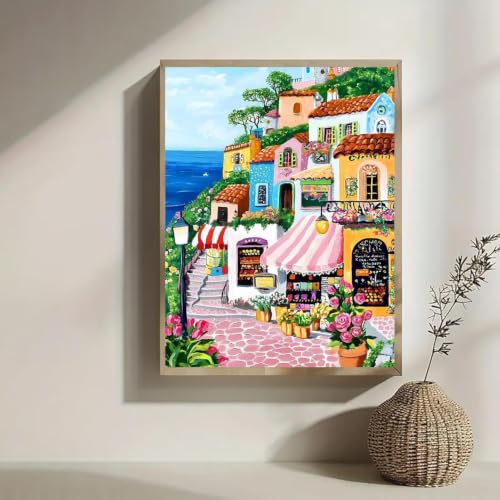 niurenmaoyi Landscape Stamped Cross Stitch Kits for Beginner,12X16In - color: Cross Stitch Kits00617-02