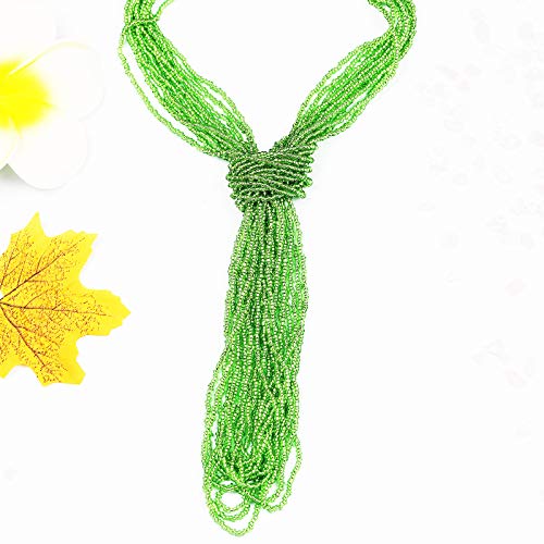 11/0 Glass Seed Beads Hanks (3 Meters, 6000pcs), 9 Meters Green Silver Lined Strand Hanks - color: Green-Sliver Lined