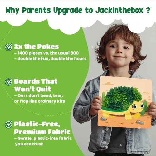 jackinthebox Poke Art Animals Crafts Kits for Kids, Boys & Girls, Ages 4-8 - style: Animals