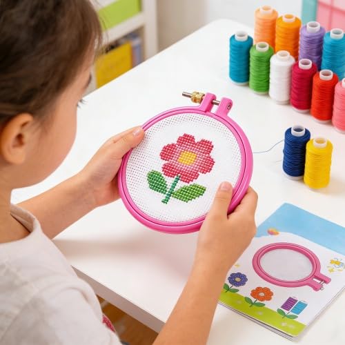 GLOGLOW Embroidery Hoop, 3in, Plastic - size: 3in