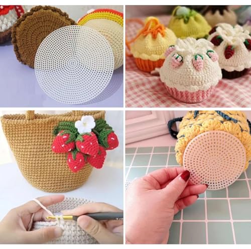 MY MIRONEY Mesh Plastic Canvas Kits 25 Pieces 5 Shapes - style: Round, Flower, Butterfly, Star, Heart