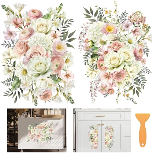 6 Sheets Vintage Life in Full Bloom Flower Rub on Transfer 6x12 - style: Minimalist Style Flowers