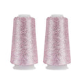 Truevalue 2 Balls Accessory Lurex Yarn, Shining Glitter Metallic Knitting-in Yarn, Sparkle Thread for Knitting and Crochet Sweater Shawl 5000 Yards (Pink+Silver) - color: Pink+Silver