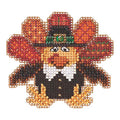 Tom Turkey Beaded Thanksgiving Counted Cross Stitch Kit Mill Hill 2105 Autumn Harvest MH185202
