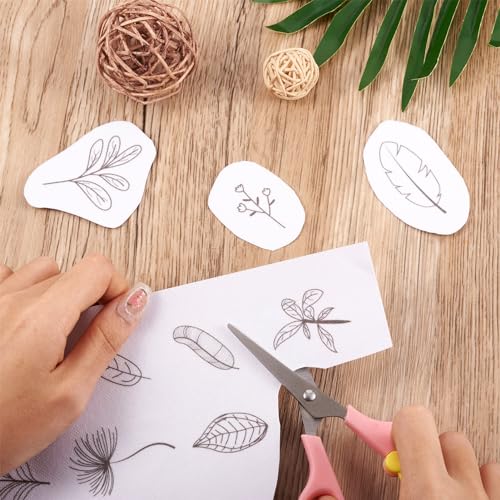 Magibeads 80 Patterns Leaf Plant Flower Water-Soluble Embroidery Patterns Stick and Stitch Spring Summer Floral Tear Away Embroidery Paper Wash Away for Hand Sewing Beginners Starts Adult - color: Leaf