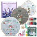 ETSPIL Embroidery Kit for Beginners, 4K Step-by-Step Video, Adults, Gift - color: simple B