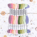 ThreadArt Embroidery Floss Kit in Spring Flower Colors - Six Strand Set - color: SPRING FLOWER COLORS