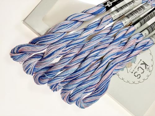 KCS 162 Yards(150 Meters) Mercerized Pearl Cotton Crochet Needlepoint Thread,Size 5 (4214, 6 skeins) - color: 4214
