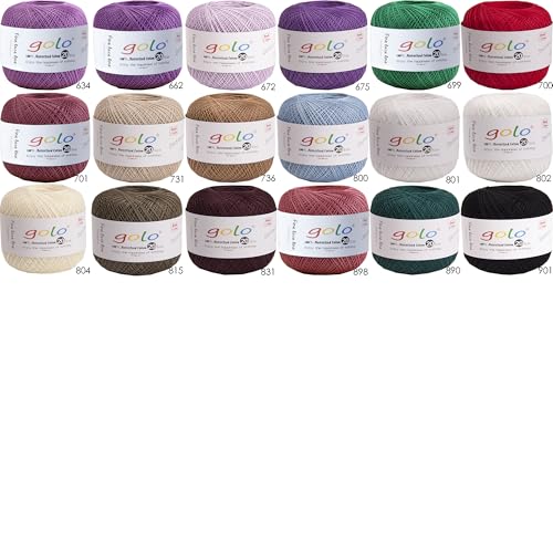 golo Crochet Thread Yarns for Hand Knitting Size 20 Golden Coffer Yarn 736 - color: 736 Golden coffer