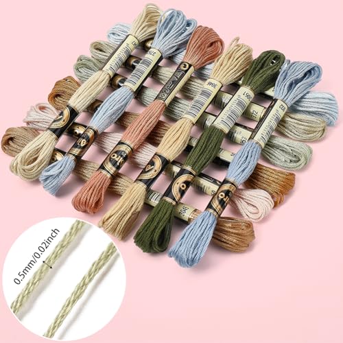 12 Skeins Gradient Embroidery Floss String for Bracelets DIY - color: Mixed Color