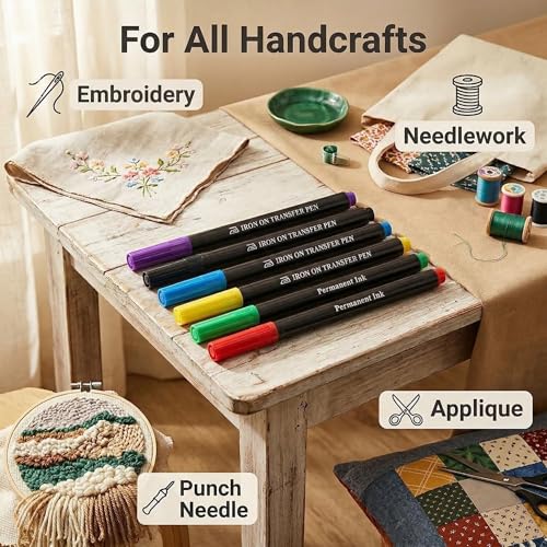 ibotti Iron On Transfer Pens, Embroidery Transfer Pen, 6 Pack