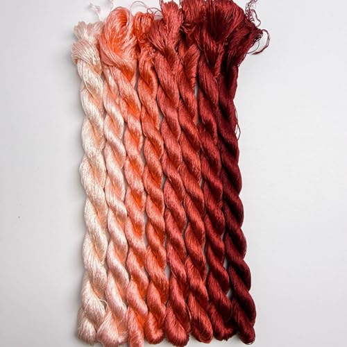 100% Mulberry Silk Embroidery Thread 8 Colors 110m Each (33) - color: 33