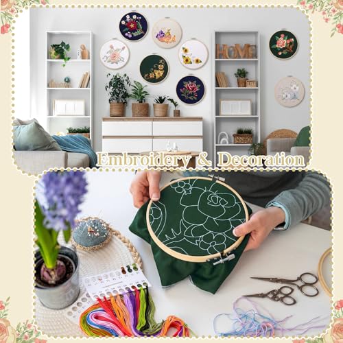 Tioncy 8 Sets Mexican Multicolor Embroidery Napkins DIY Craft Kit - style: Multicolor