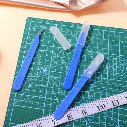 10Pcs Blue Sewing Stitch Remover, Seam Rippers Razor with Protective Case and Anti-Slip Handle, Stitch Seam Ripper Cutters Thread Removal Tool for Sewing Crafting Embroidery