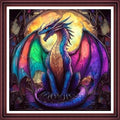 Funchey Counted Cross Stitch Kits for Adults Needlepoint Kits Unprinted Cross Stitching Embroidery Kit 11CT Cross Stitch Supplies-Magic Dragon 18x18 inch - color: ArtsKits01