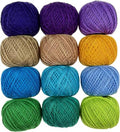 KCS Mercerized Pearl Cotton Thread Size 8 Crochet Needlework Embroidery Threads Ball (12, 12balls14) - color: 12balls14