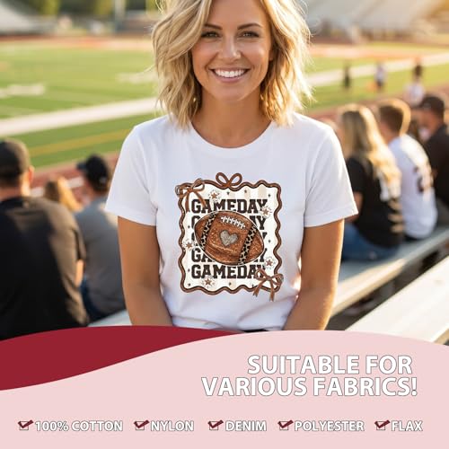 Football Iron on Transfers for Tshirts - 30Pcs Dtf Transfers Ready to Press, Football Mama Lovers Iron on Decals Patches, Sport Ball Game Day Heat Vinyl Stickers for Hoodies Clothes DIY Craft - color: Football931