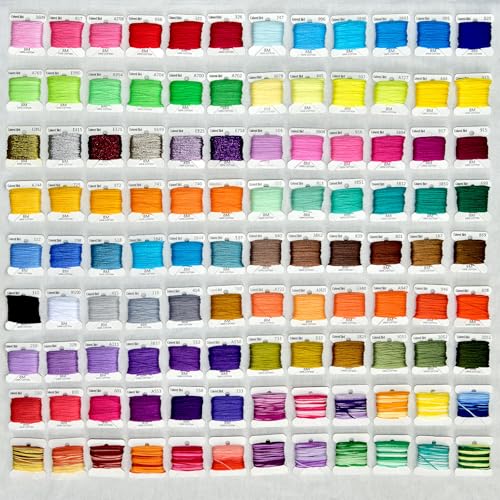Embroidery Floss & Bracelet String Thread with Organizer Storage Box 108 Colors Cross Stitch Threads Set
