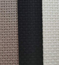 KCS 3 pc of 12" x 18" 14CT Counted Cotton Aida Cloth Cross Stitch Fabric (Ecru+Coffee+Black) - color: Ecru+coffee+black