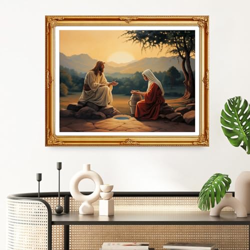 Redxing Stamped Cross Stitch Kits Full Range of Embroidery Starter Kits- Needlepoint Counted Cross Stitch Kits for Beginner Adults 11CT Printed Embroidery Kit-Jesus Preaching 16x20 inch - color: Artskits11