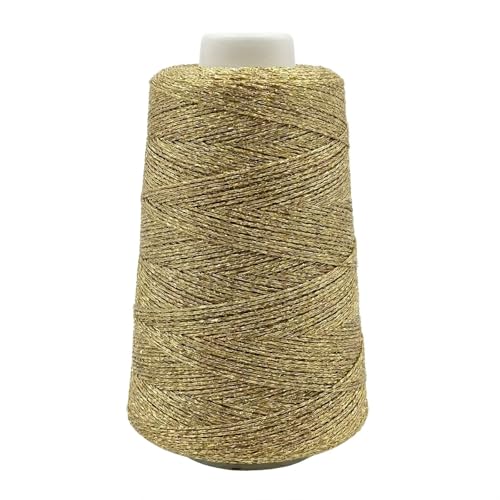 Metallic Crochet Thread, 80g Lurex Yarn for Charms（Gold - color: Gold