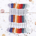 ThreadArt Embroidery Floss Kit in Autumn Harvest Colors - Six Strand Set - color: AUTUMN HARVEST COLORS