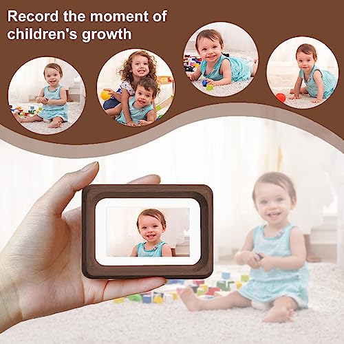 2x3 Picture Frame with 1x2 Mat - Natural Walnut Wood Mini Rustic Frame, Wall & Tabletop Display for Baby & Pet Photos (2x3,Walnut) - color: Walnut, size: 2X3