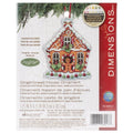 Dimensions Counted Cross Stitch Gingerbread House Christmas Ornament Kit, 3.5'' W x 4.5'' H - style: Gingerbread House
