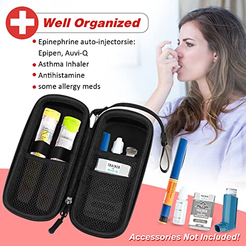 MEDMAX Epipen Medical Carrying Case Hard Shell EVA Travel Organizer Bag - color: Black