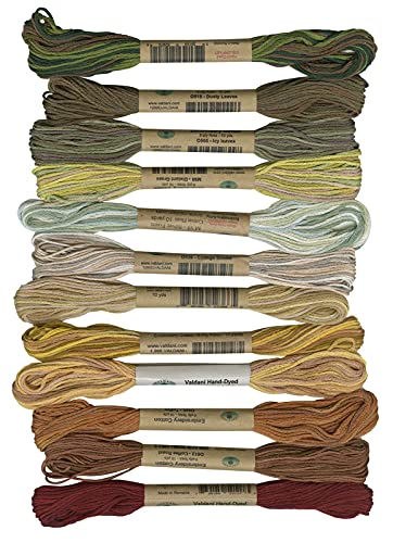 12 Valdani 6 Strand Floss Embroidery Thread Country Lights Set 2 10 Yd Skeins