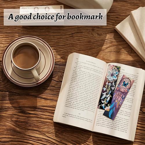 NEGEKFKX 6 Pcs Dreamcatcher Cross Stitch Bookmark Kit for Adult Beginners - color: Cross stitch bookmark-16