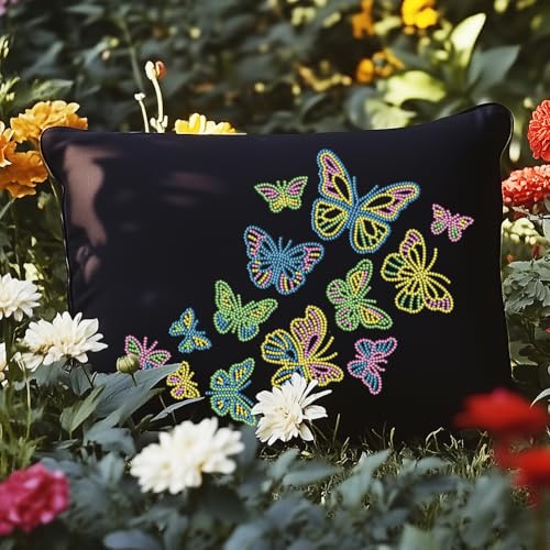 14 Pcs Butterfly Rhinestone Iron on Hotfix Transfer Decal, Bling DIY Patch Clothing Repair Applique T-Shirt Vest Shoes Hat Jacket Decor Clothing DIY Accessories - style: Butterfly